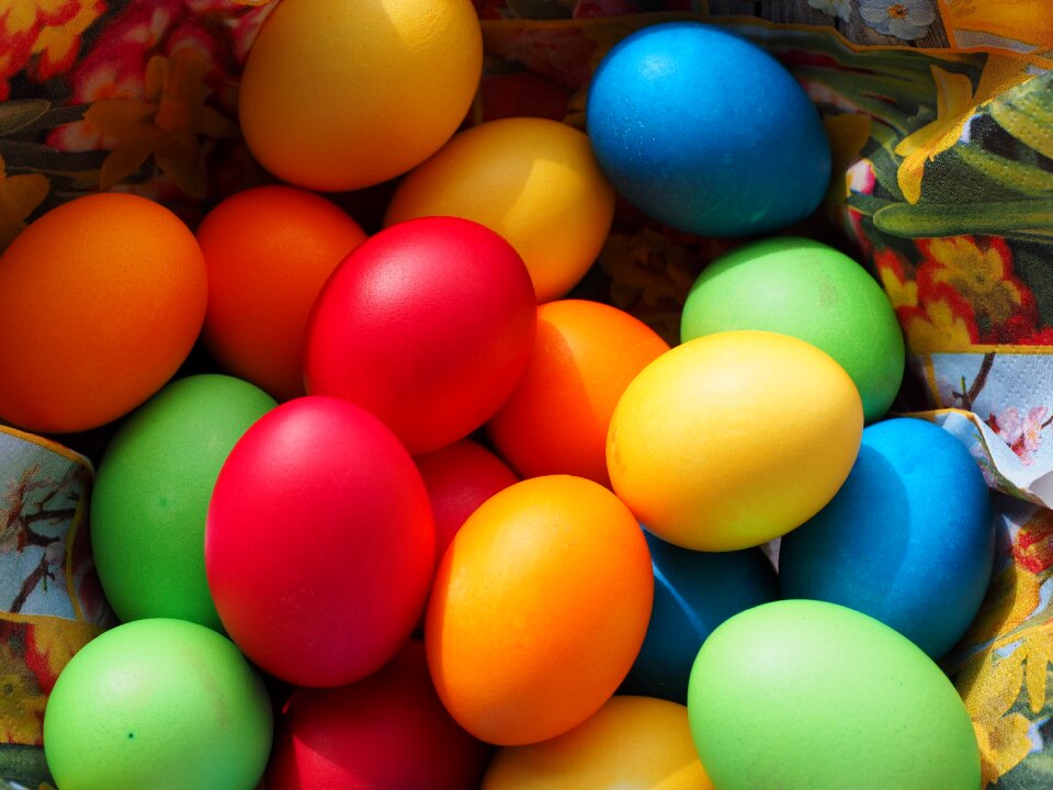 Happy easter easter egg painting colored