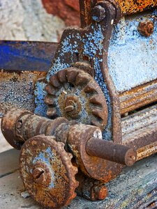 Old peeling paint machinery