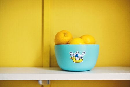 Bowl blue table