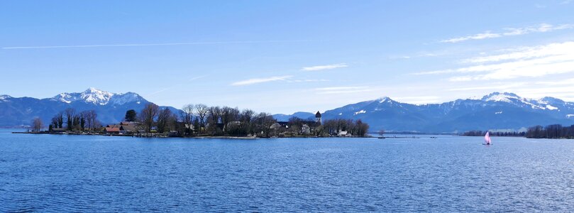 Panoramic image landscape sky