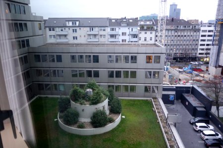 View from hotel Nikko, Düsseldorf, December 31, 2019 (1)