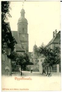 01177-Dippoldiswalde-1899-Blick zur Kirche-Brück & Sohn Kunstverlag