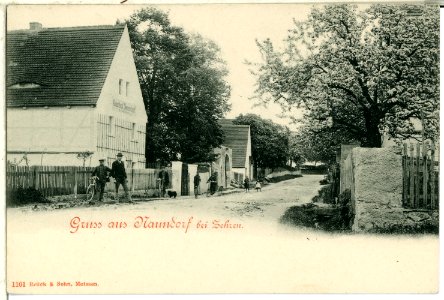 01101-Naundorf-1899-Dorfstraße mit Gasthof-Brück & Sohn Kunstverlag