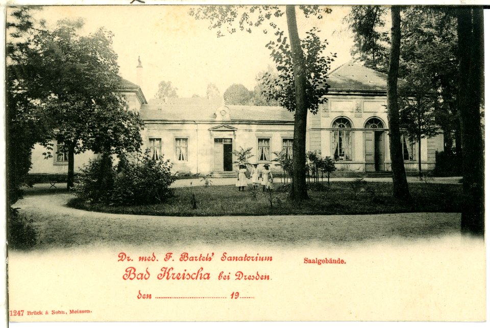 01247-Kreischa-1899-Sanatorium, Saalgebäude-Brück & Sohn Kunstverlag