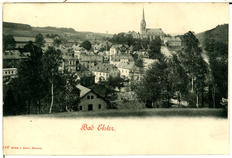 01147-Bad Elster-1899-Blick auf Bad Elster-Brück & Sohn Kunstverlag