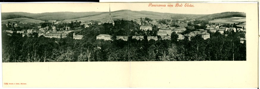 01164-Bad Elster-1899-Blick auf die Stadt, Panorama-Brück & Sohn Kunstverlag