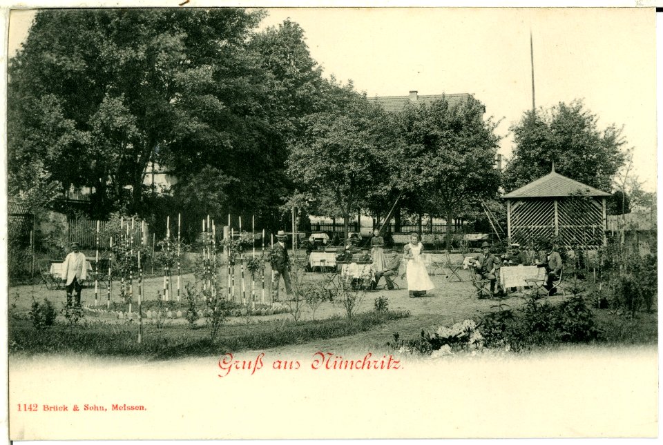 01142-Nünchritz-1899-Gartenrestaurant-Brück & Sohn Kunstverlag