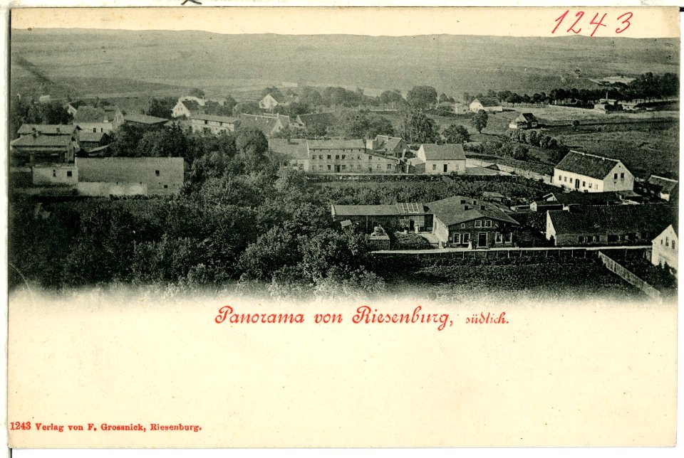 01243-Riesenburg-1899-Panorama von Riesenburg, südlich-Brück & Sohn Kunstverlag