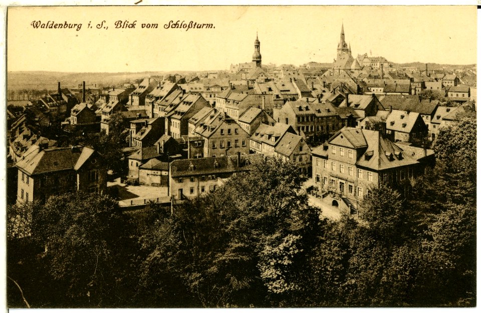 01127-Waldenburg-1899-Blick vom Schloßturm-Brück & Sohn Kunstverlag