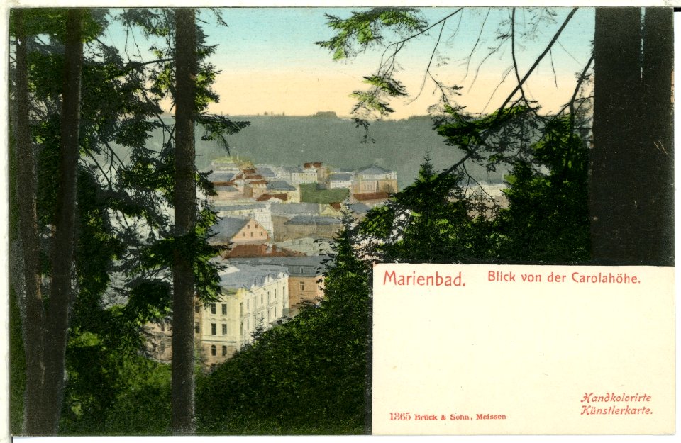 01365-Marienbad-1899-Blick auf Carolahöhe-Brück & Sohn Kunstverlag