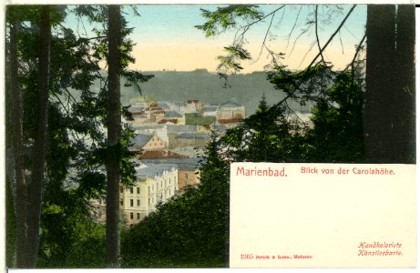01365-Marienbad-1899-Blick auf Carolahöhe-Brück & Sohn Kunstverlag