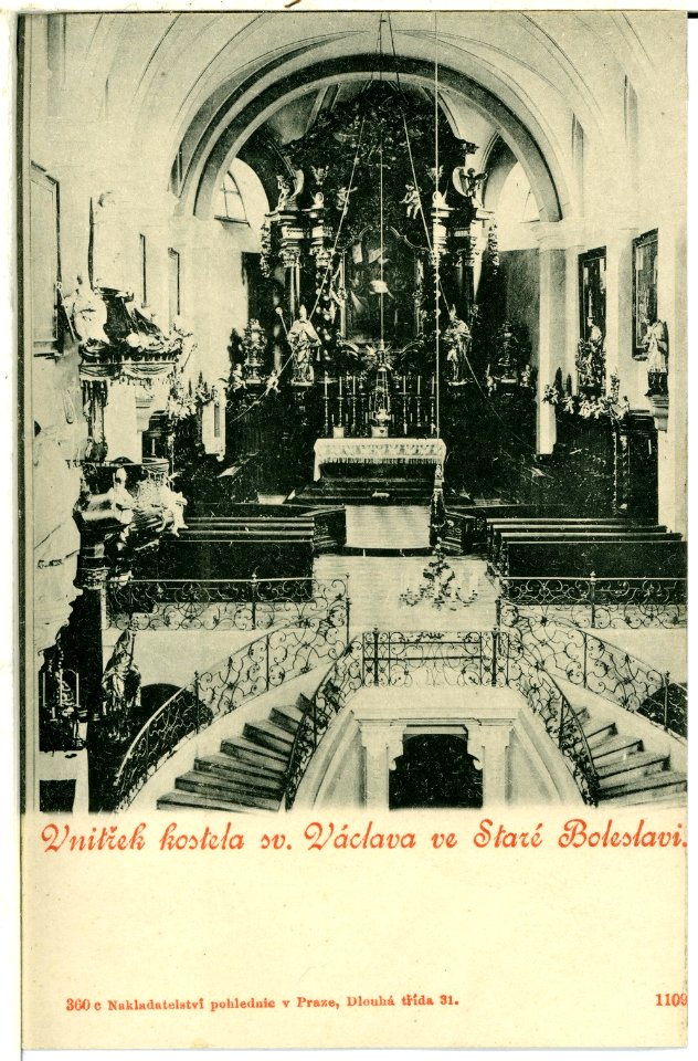 01109-Stare Boleslavi-1899-Altar und Kircheninnere der Marienkirche-Brück & Sohn Kunstverlag
