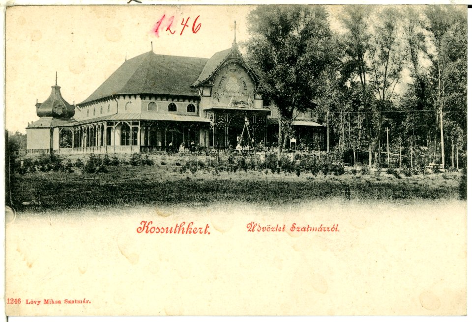 01246-Szatmar-1899-Kossuthkert (Kossuth-Garten)-Brück & Sohn Kunstverlag