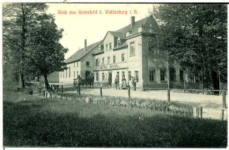 01134-Grünefeld-1899-Gasthaus mit Pferdefuhrwerk-Brück & Sohn Kunstverlag