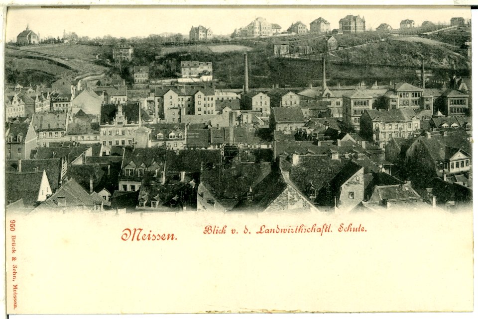 00950-Meißen-1899-Blick von der Landwirtsch. Schule-Brück & Sohn Kunstverlag