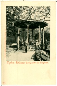 01121-Teplitz-Schönau-1899-Trinkpavillon im Kurgarten-Brück & Sohn Kunstverlag