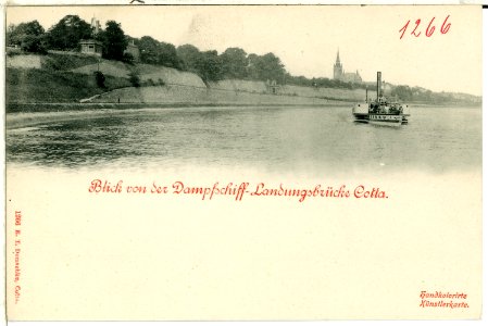 01266-Cotta-1899-Blick von den Dampfschiff-Landungsbrücke-Brück & Sohn Kunstverlag