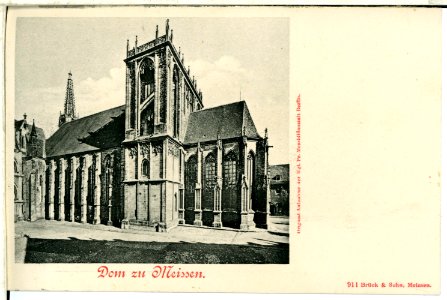 00911-Meißen-1899-Der Dom vom Domplatz aus-Brück & Sohn Kunstverlag