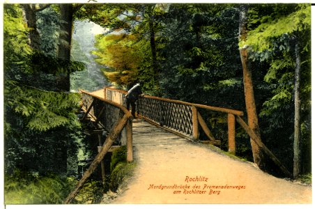 01251-Rochlitz-1899-Promenadenweg, Mordgrundbrücke-Brück & Sohn Kunstverlag