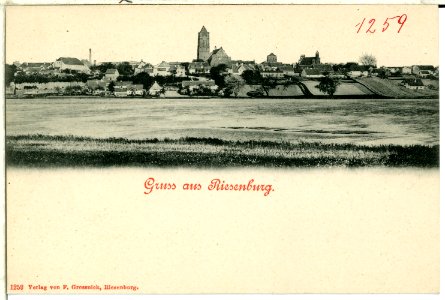 01259-Riesenburg-1899-Blick auf Riesenburg-Brück & Sohn Kunstverlag