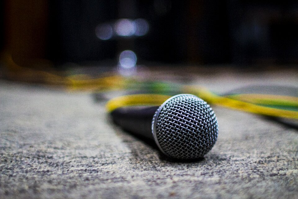 Audio gray music gray microphone