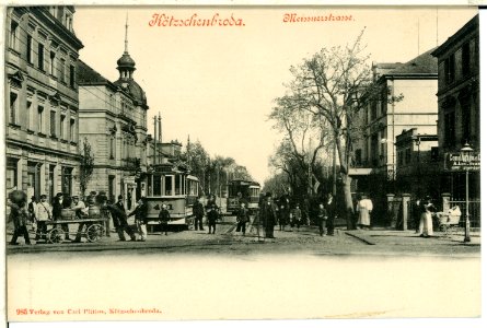 00985-Kötzschenbroda-1899-Meißner Straße mit Straßenbahnen-Brück & Sohn Kunstverlag