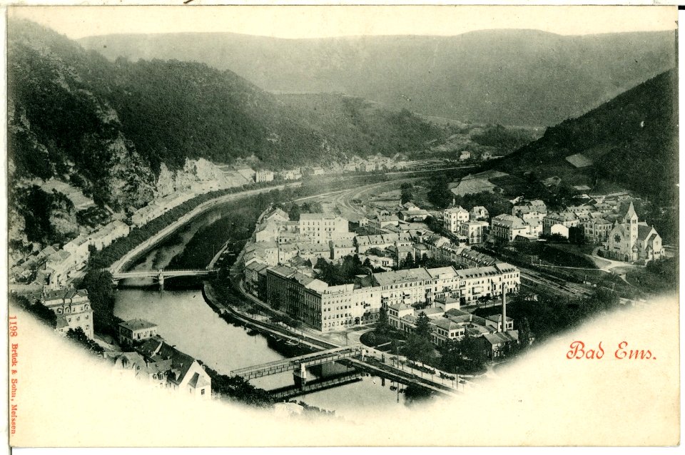 01198-Bad Ems-1899-Blick auf Bad Ems und die Lahn-Brück & Sohn Kunstverlag