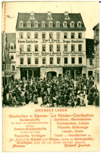 00818-Meißen-1898-Geschäftshaus Richard Beulich, Kleinmarkt-Brück & Sohn Kunstverlag