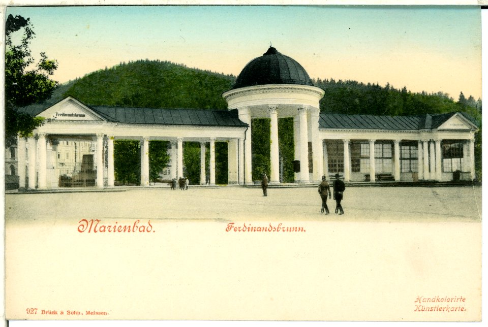 00927-Marienbad-1899-Ferdinandsbrunnen-Brück & Sohn Kunstverlag