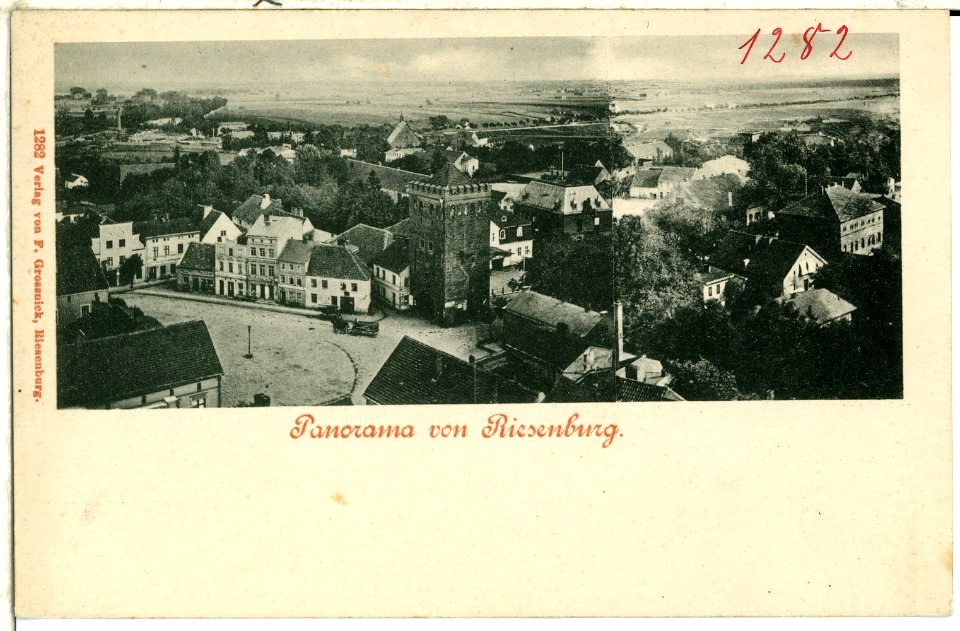 01282-Riesenburg-1899-Panorama von Riesenburg-Brück & Sohn Kunstverlag