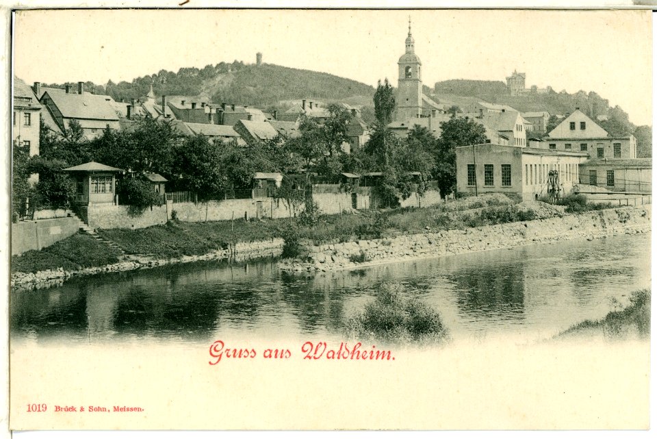 01019-Waldheim-1899-Blick über die Zschopau nach der Stadt-Brück & Sohn Kunstverlag