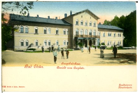01155-Bad Elster-1899-Hauptbadehaus mit Kurplatz-Brück & Sohn Kunstverlag