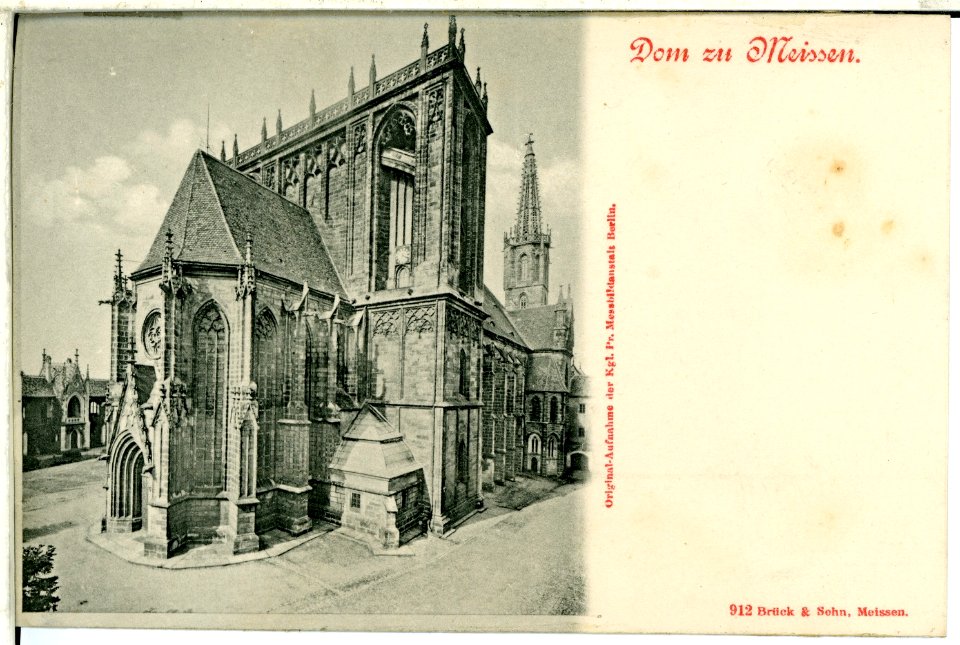 00912-Meißen-1899-Der Dom vom Domplatz aus-Brück & Sohn Kunstverlag