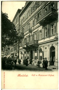 00954-Karlsbad-1899-Cafe Elefant-Brück & Sohn Kunstverlag