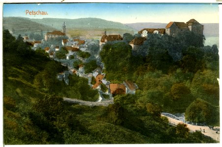 01042-Petschau-1899-Blick nach Petschau-Brück & Sohn Kunstverlag