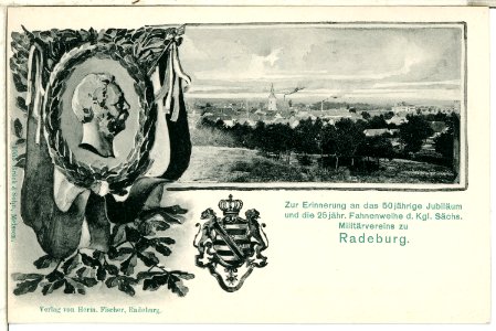 01055-Radeburg-1899-50. Jubiläum Militärverein Radeburg-Brück & Sohn Kunstverlag