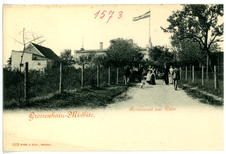 01573-Großenhain-1901-Restaurant zur Villa, Mülbitz-Brück & Sohn Kunstverlag