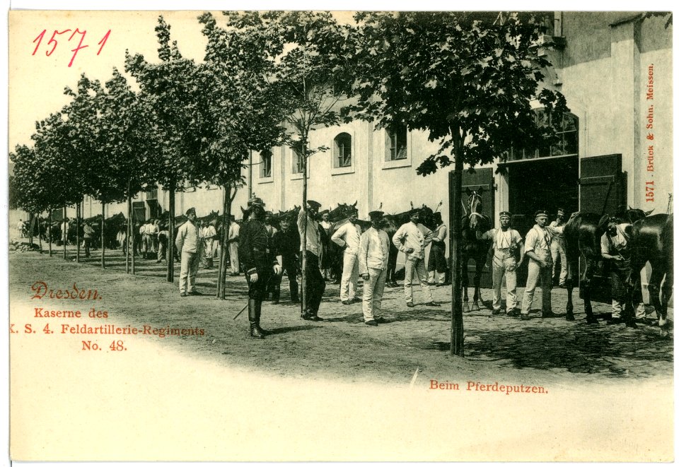 01571-Dresden-1901-Feldartillerie - Kaserne-Brück & Sohn Kunstverlag