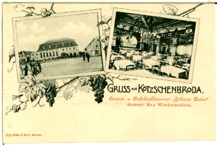 00814-Kötzschenbroda-1898-Ball-Etablissement "Goldener Anker"-Brück & Sohn Kunstverlag
