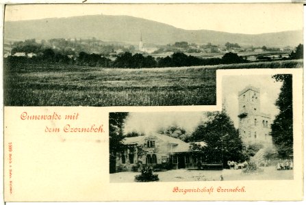 01099-Cunewalde-1899-Blick nach dem Czorneboh - Bergwirtschaft-Brück & Sohn Kunstverlag