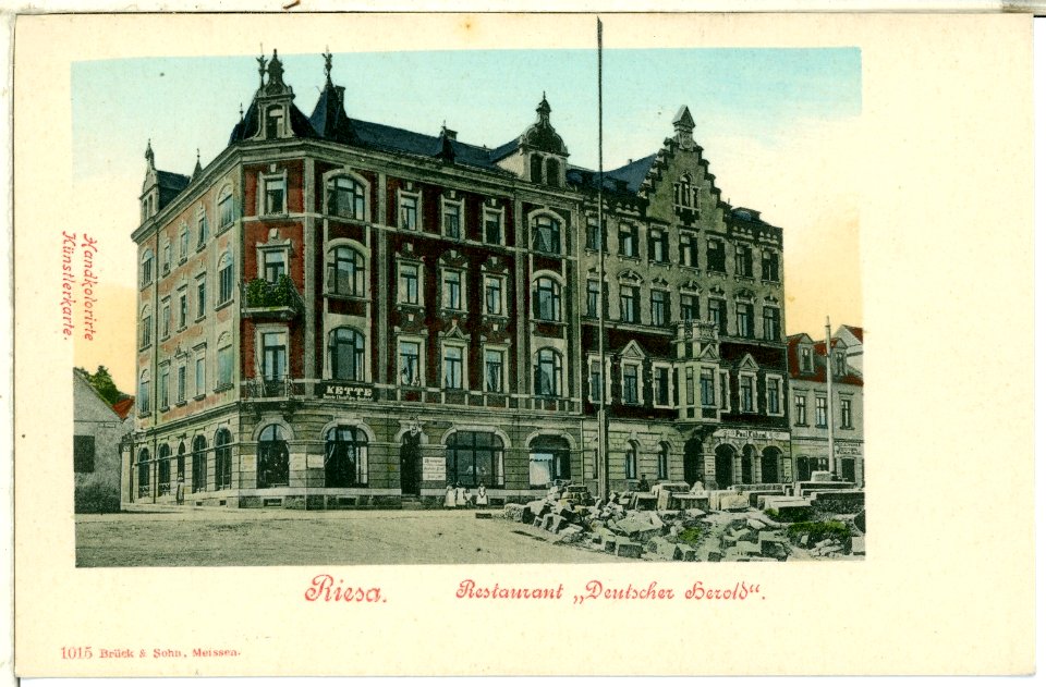 01015-Riesa-1899-Restaurant Deutscher Herold-Brück & Sohn Kunstverlag