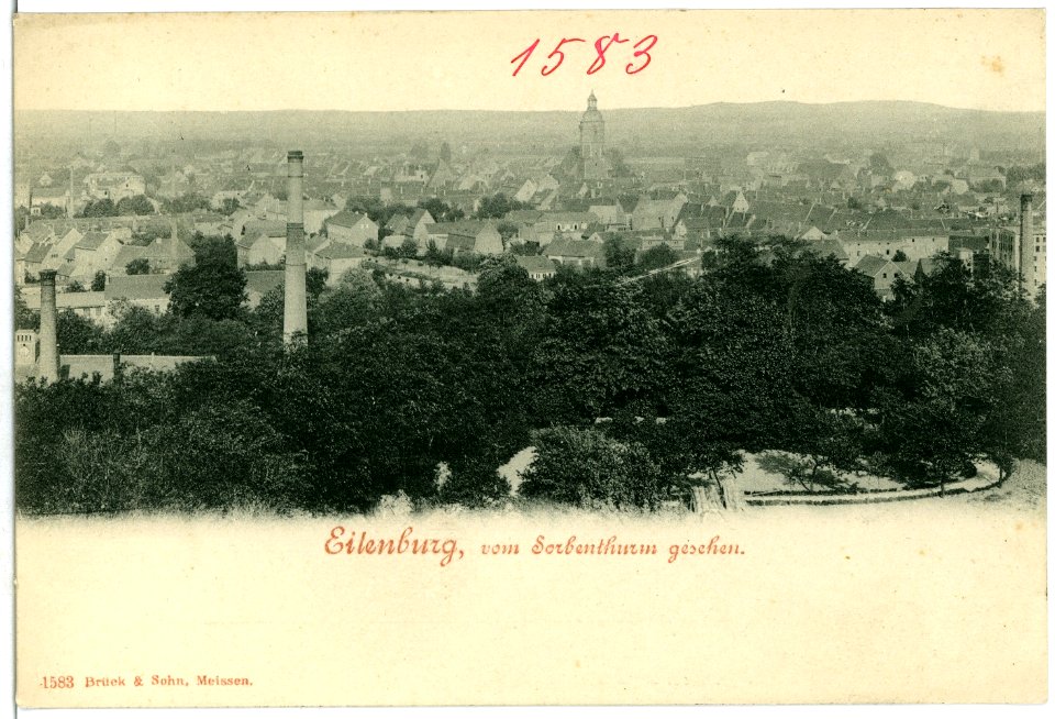 01583-Eilenburg-1901-vom Sorbenturm gesehen-Brück & Sohn Kunstverlag