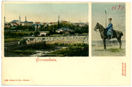 01524-Großenhain-1901-Ortsansicht, Reiter-Brück & Sohn Kunstverlag