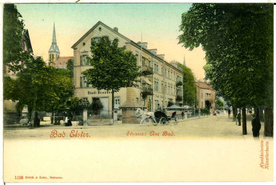 01156-Bad Elster-1899-Straße- Am Bad-Brück & Sohn Kunstverlag
