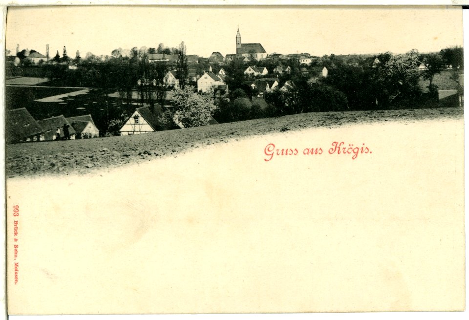 00993-Krögis-1899-Blick aufs Dorf-Brück & Sohn Kunstverlag