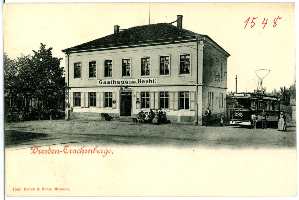 01548-Dresden-1901-Trachenberge Gasthaus zum Hecht-Brück & Sohn Kunstverlag