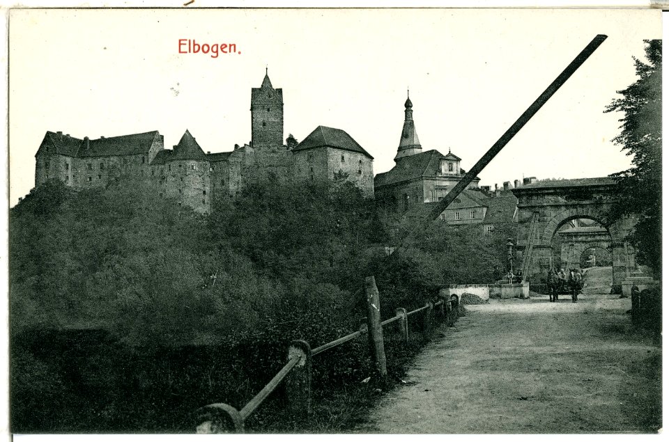 01037-Elbogen-1899-Elbogen Stadttor und Schloß-Brück & Sohn Kunstverlag