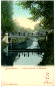 01575-Großenhain-1901-Eckhardt Brücke im Stadtpark-Brück & Sohn Kunstverlag