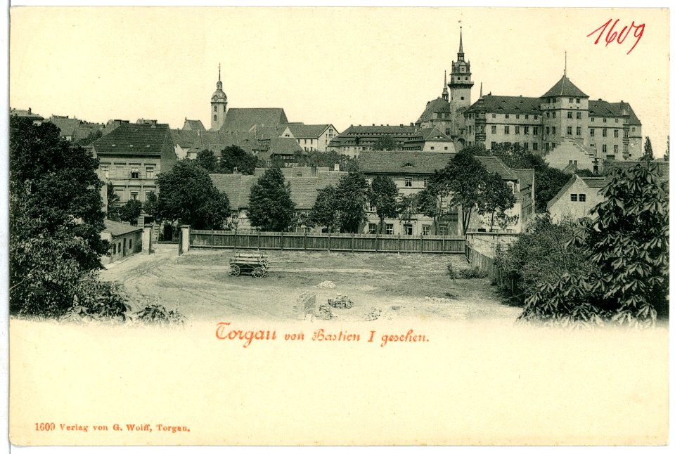 01609-Torgau-1901-Schloß Hartenfels von Bastion I gesehen-Brück & Sohn Kunstverlag