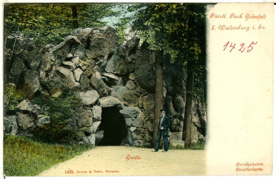 01425-Grünfeld-1899-Grotte im Park-Brück & Sohn Kunstverlag